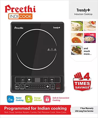 Buy Preethi Trendy Plus 116 1600 Watt Induction Cooktop Black at