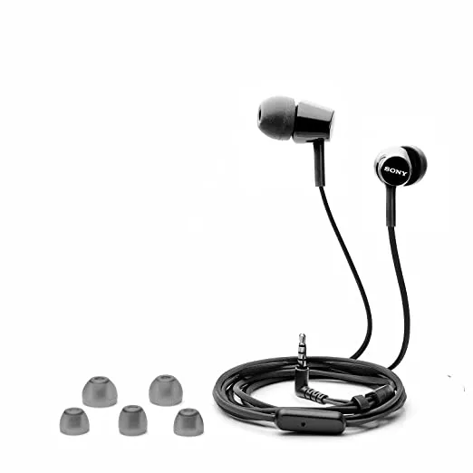 Buy Sony MDR EX155AP Wired in Ear Headphone with Mic Black at the Best Price in India