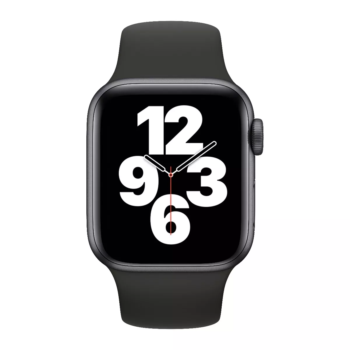 Space gray aluminum black sport top band