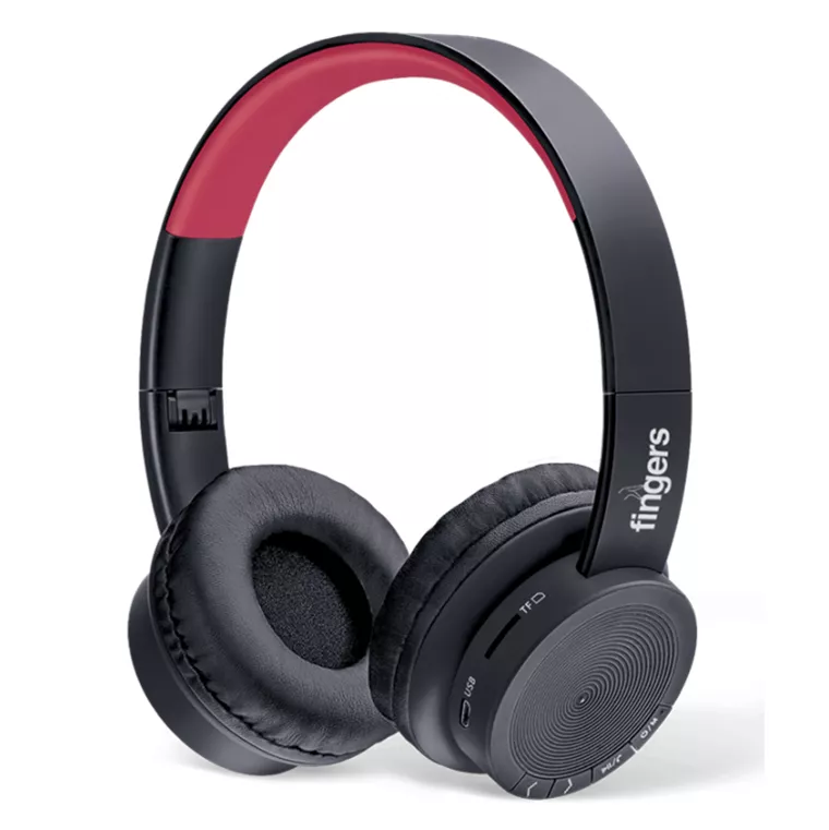 Buy Fingers Rock N Roll H2 Bluetooth Headset Soft Black Rich Red at the Best Price in India