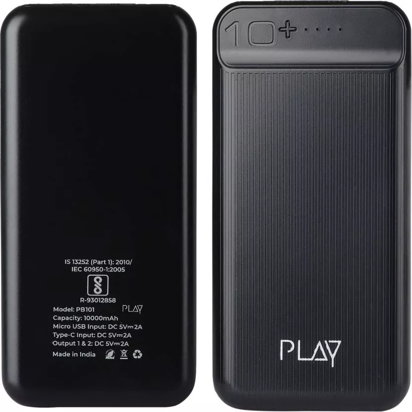 Buy PLAY 20000 mAh Power Bank, Black at the Best Price in India