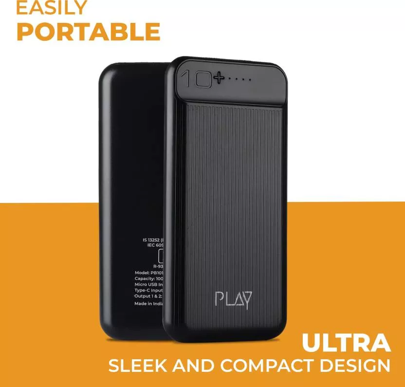 Buy PLAY 20000 mAh Power Bank, Black at the Best Price in India