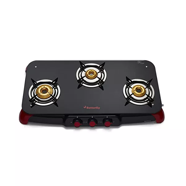 Butterfly steel gas stove deals 3 burner price