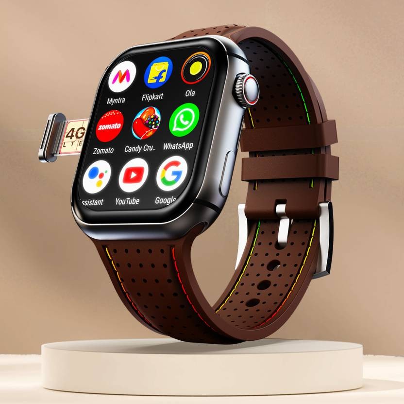Fire-Boltt Dream WristPhone 4G, Smartwatch, Cocoa Couture Strap