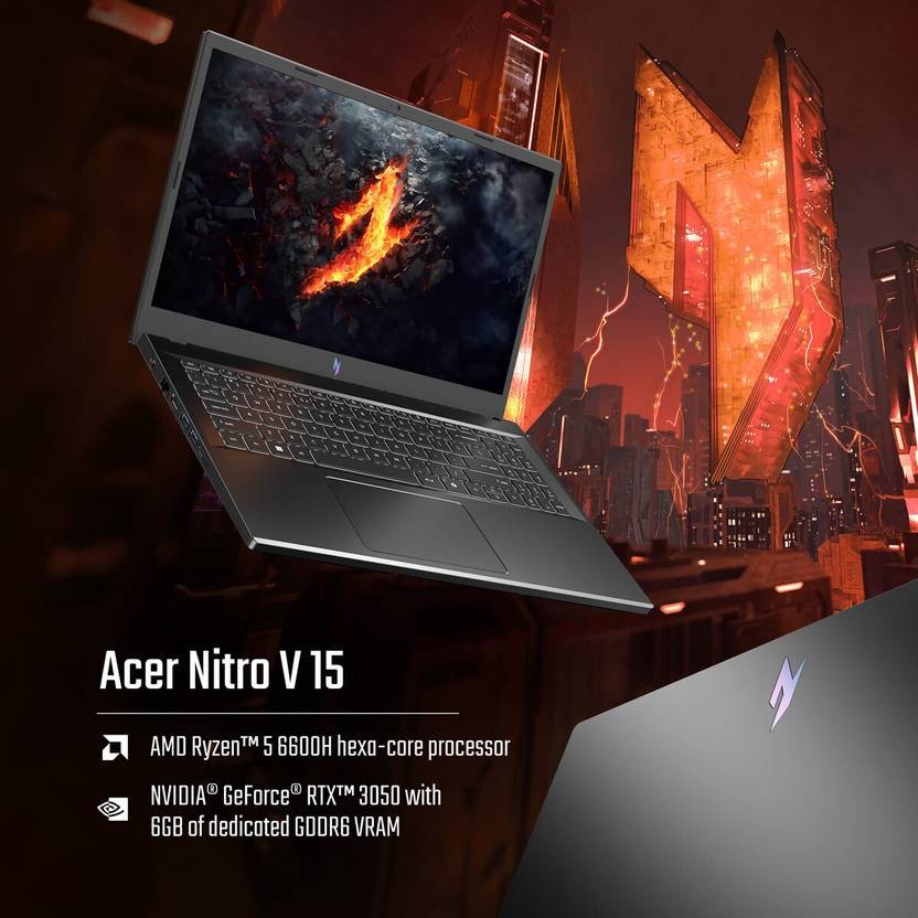 Buy Acer Nitro V AMD Ryzen Hexa Core 6600H (16 GB/512 GB SSD