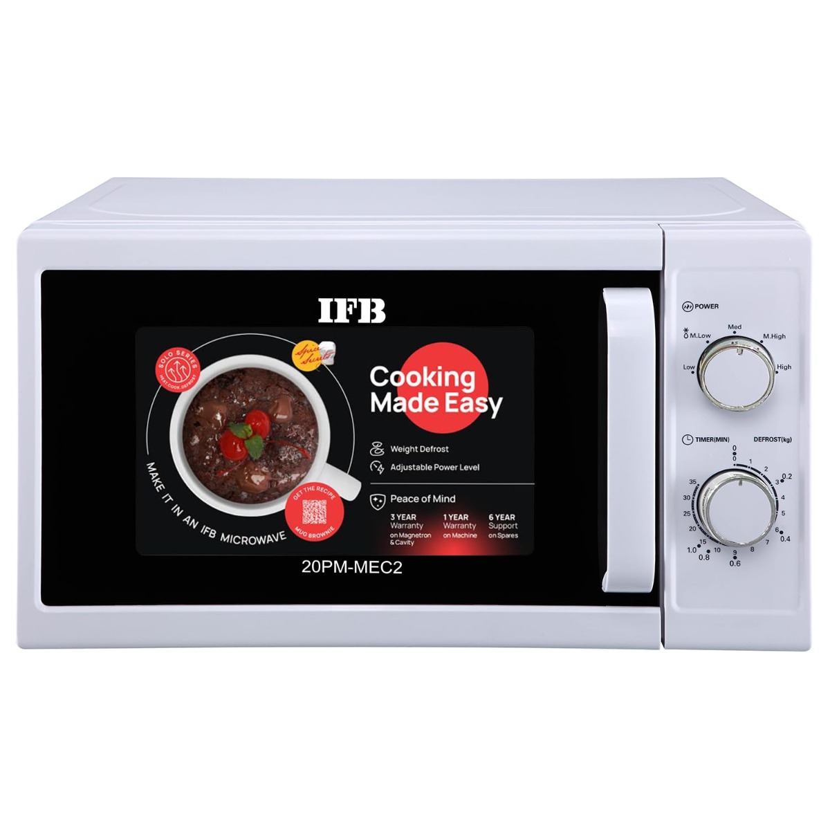 Buy IFB 20 Litre Solo Microwave Oven (20PM-MEC2), White at the