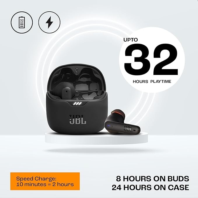 JBL Tune Flex TWS Earbuds (Black)