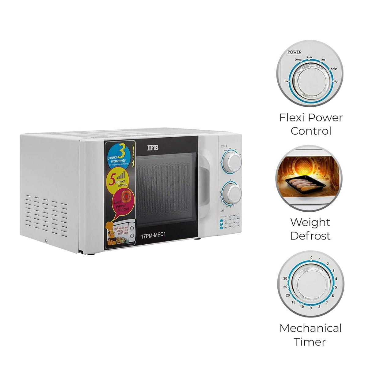 Buy IFB 20 Litre Solo Microwave Oven (20PM-MEC2), White at the