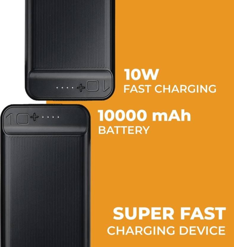 Buy PLAY 10000 mAh Power Bank, Black at the Best Price in India