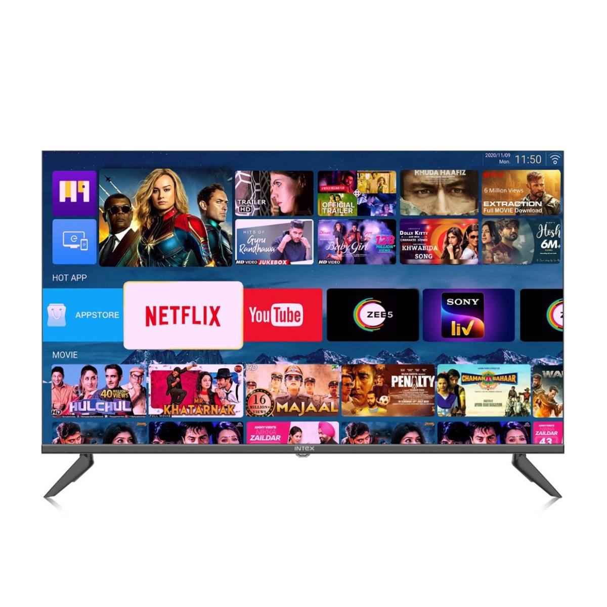 Buy Intex 109cm (43 inch) Ultra HD 4K Smart Android LED TV (SUF4301) at ...