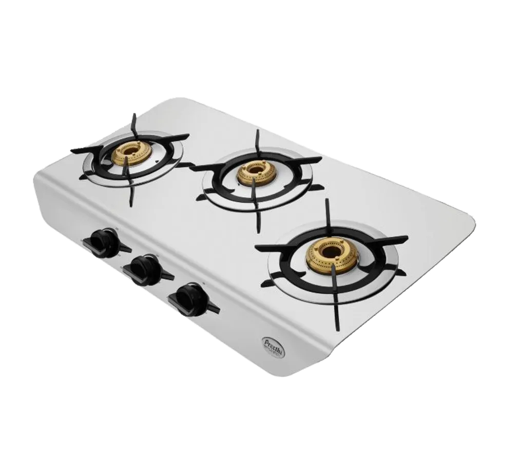 Buy Preethi Stylo Steel 3 Burner Gas Stove at the Best Price in India
