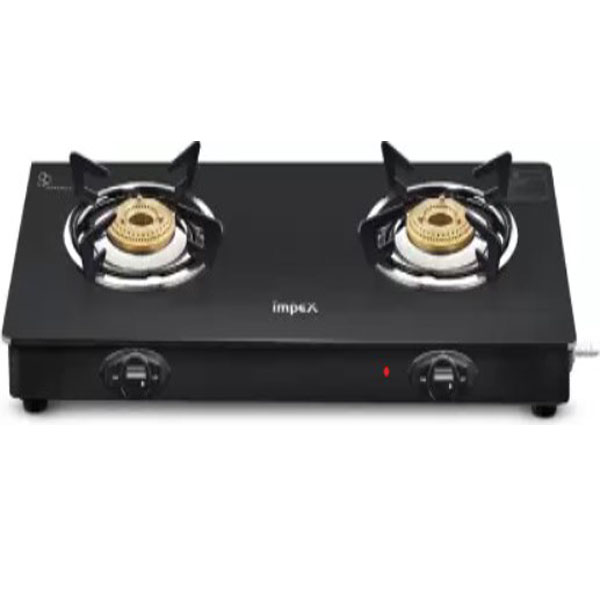 Buy Impex ASPIRA 2B 2 Burner Glasstop Stainless Steel Manual Gas Stove