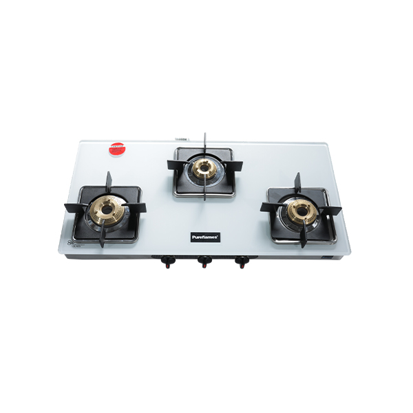 Buy Pure Flames Cooktop Rotary 3B Gas Stove, White at the Best Price in India