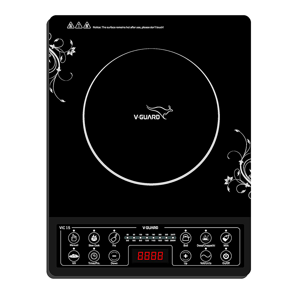 Buy V-Guard VIC 15 Induction Cooktop 2000 W (Black) at the Best Price ...